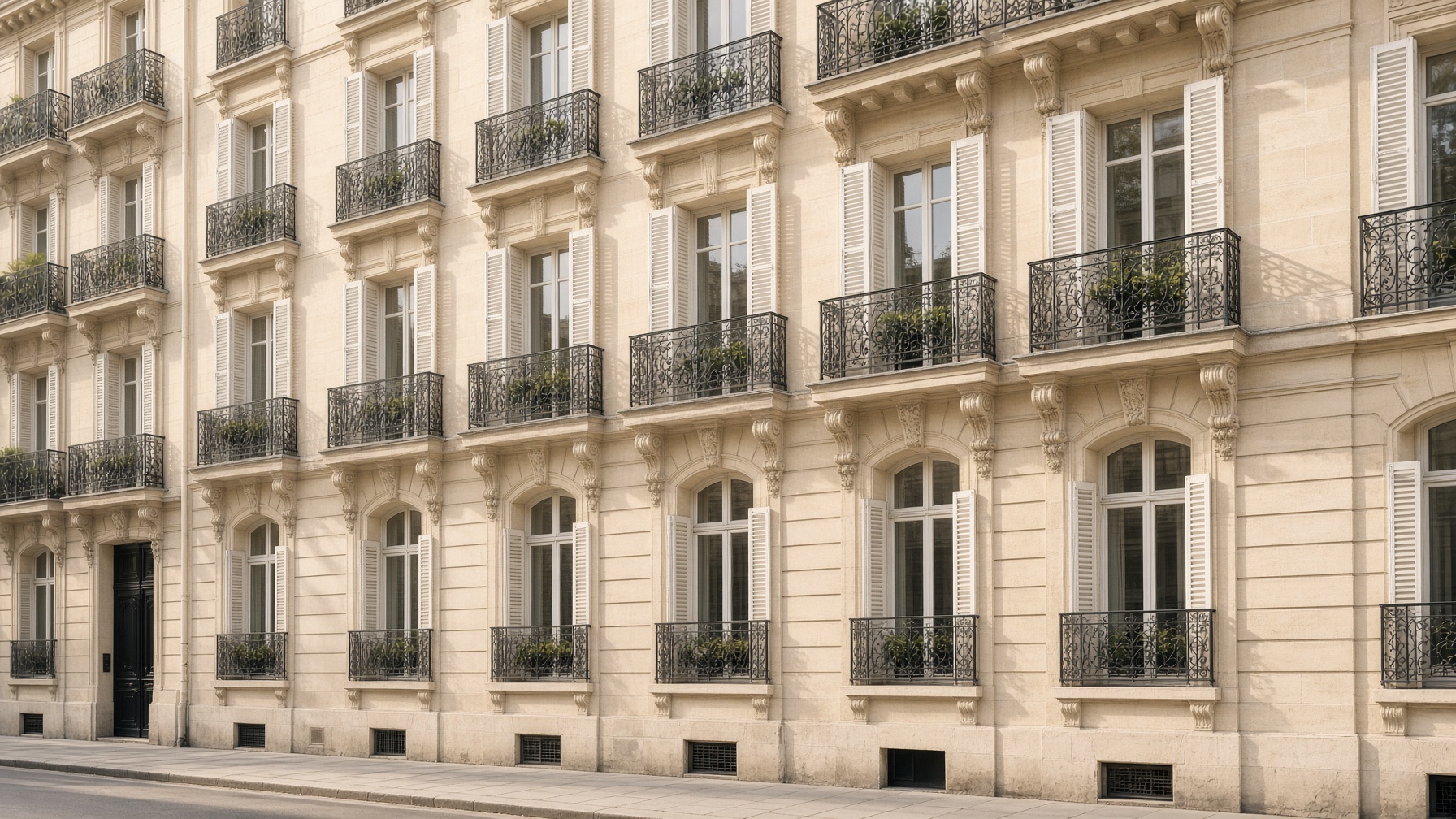 Façade haussmannienne à Paris, expertise immobilière des mutuelles et assureurs